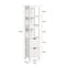SoBuy FRG126-W - Hoge Badkamerkast - 3 Planken & 2 Lades - Wit - 30x30x144cm