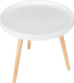 Rootz Bijzettafel - Ronde Koffiestandaard - Multifunctioneel - Wit - 50 x 44 cm (ø x H)