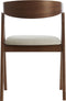 Alosno eetkamerstoel - hout bruin+beige