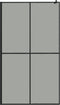 vidaXL - Inloopdouchescherm - 118x190 - cm - donker - gehard - glas