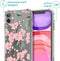 iMoshion iPhone 11 - Hoesje met Koord - Verstelbaar Koord - Groen Roze Cherry Blossom