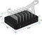 Multi Charging Station USB Charger Multiple Charging Station for Multiple Devices Docking Stations with Fast Wireless Charger 10 W Qi Charging Surface and 4 USB Ports for Smartphone Mobile Phone Tablet