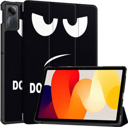 imoshion Tablet Hoes - Geschikt voor Xiaomi Redmi Pad SE - Design Trifold Bookcase - Don't touch