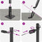 vidaXL - Hekpalen - met - Basisplaten - - - 7 - stuks - Ø32mm, - 68,5cm, - Gegalvaniseerd - Staal