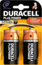 Duracell D Plus Power - Alkaline batterijen - 61,5mm x 34,2mm - Oranje (2 stuks)