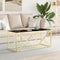 vidaXL - Salontafel - 110x45x45 - cm - roestvrij - staal - en - glas