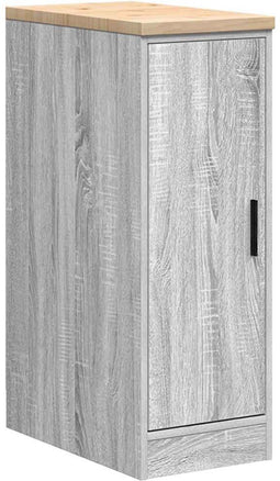 vidaXL - Garagekast - 30x51x85 - cm - massief - grenenhout - grijs - sonoma