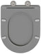 vidaXL - Snelle - Afneembare - WC-bril - met - Vertraagde - Duroplast - Grijs