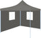 vidaXL - Vouwtent - pop-up - met - 2 - zijwanden - 3x3 - m - antraciet