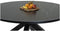 Portoro Eettafel - 158 cm - Sintered Stone Blad - Zwart-Grijs Gemarmerd