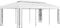 vidaXL - Prieel - met - dubbel - dak - 3x6 - m - wit
