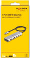 Delock 64230 - USB Hub - 4x USB 3.2 Gen 2 - Grijs