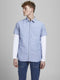 JACK&JONES JORABEL - Heren Overhemd Korte Mouwen - Borstzak - M