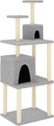 vidaXL - Kattenmeubel - met - sisal - krabpalen - 167 - cm - lichtgrijs