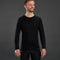 GripGrab Merino Blend - Lange Mouw Fiets Ondershirt - Thermisch en Ademend - Zwart - Heren - M