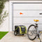 vidaXL - Hondenfietstrailer - oxford - stof - en - ijzer - groen - en - grijs