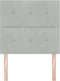 vidaXL - Hoofdbord - met - Knopen - Lichtgrijs - 80 - cm - Velvet