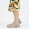 POSH by Poelman LITA - Dames Chelsea Laarzen - Imitatieleer - Beige - Maat 38