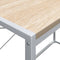 vidaXL - Computerbureau - 110x60x138 - cm - bewerkt - hout - wit - en - eikenkleurig