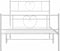 vidaXL - Bedframe - met - hoofd- - en - voeteneinde - metaal - wit - 75x190 - cm