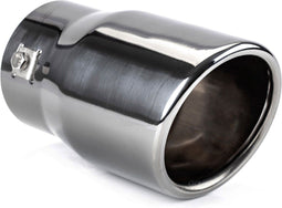 AMiO MT 007BC - Uitlaat Einddemper Sierstuk RVS - Koppelstuk 78mm Chroom Donkergrijs