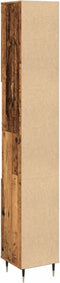 vidaXL - Badkamerkast - 30x30x190 - cm - bewerkt - hout - oud - houtkleurig