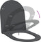 vidaXL - Snelle - Afneembare - Toiletbril - met - zachte - sluiting - Duroplast - - - Anthraciet