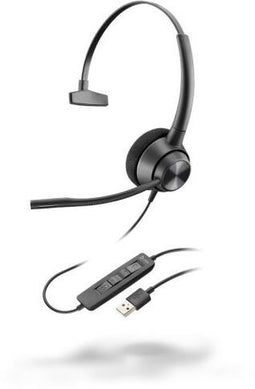 Poly EncorePro 310 - On-Ear Headset - Mono - USB-A - Zwart