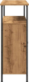 vidaXL - Dressoir - 70x30x80 - cm - bewerkt - hout - artisanaal - eikenkleur