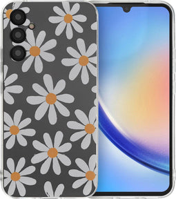 imoshion Hoesje Geschikt voor Samsung Galaxy A34 (5G) Hoesje Siliconen - imoshion Design hoesje - Meerkleurig / Daisy Flower