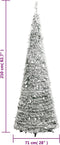 vidaXL - Kunstkerstboom - pop-up - met - sneeuw - 200 - LED's - 210 - cm