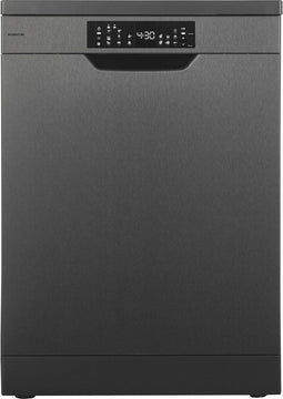 Inventum VVW6040AB - Vrijstaande vaatwasser - 15 couverts - 8 programma's - Besteklade - Zwart RVS