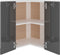 vidaXL - Hanghoekkast - Lyon - 57x57x60 - cm - bewerkt - hout - hoogglans - grijs