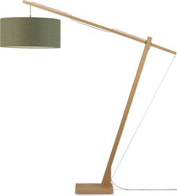 GOOD&MOJO Vloerlamp Montblanc - Bamboe/Groen - 175x60x207cm - Scandinavisch,Bohemian - Staande lampen voor Woonkamer - Slaapkamer