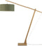 GOOD&MOJO Vloerlamp Montblanc - Bamboe/Groen - 175x60x207cm - Scandinavisch,Bohemian - Staande lampen voor Woonkamer - Slaapkamer