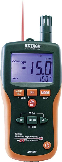 Extech MO290-EU Luchtvochtigheidsmeter (hygrometer) 0 % Hrel 99 % Hrel Dauwpunt/schimmel waarschuwingsweergave