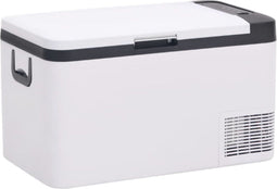 vidaXL - Koelbox - met - handvat - 25 - L - PP - & - PE - zwart - en - wit