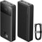 Baseus Bipow Powerbank 20000mAh 25W Quick Charge Dual usb-A en USB-C poort en kabel - Zwart