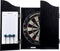 Longfield Darts - Houten Cabinet - Dartbord met 6 Steeltip Pijlen en Whiteboard - Zwart Hout Fineer