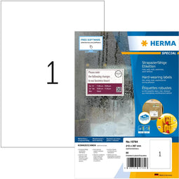 Herma 10784 - Printlabel - Weerbestendige folie-etiketten A4 210x297mm (80 stuks)