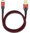 Oehlbach Evolution C3 - USB 3.2 Gen 1 Kabel - 24-karaats vergulde contacten - Rood/Zwart (3 m)