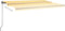 vidaXL - Luifel - vrijstaand - automatisch - 500x350 - cm - geel - en - wit