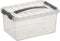 Sunware - Q-line opbergbox 6L transparant metaal - 30 x 20 x 14,3 cm