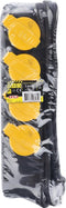 Exin stekkerdoos - 4-voudig - spatwaterdicht IP44 - zwart