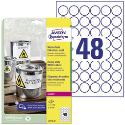 Avery Etiketten Ø 30MM WASSERFEST LK