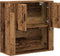 vidaXL - Wandkast - in - oude - look - 80x33x80 - cm - Gelaagd - Hout