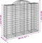 vidaXL - Schanskorven - 7 - st - gewelfd - 200x50x160/180 - cm - ijzer
