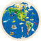 Goki Dubbelzijdige Houten Puzzel - Wereldbol, 57st.