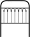 vidaXL - Hoofdbord - 80 - cm - metaal - zwart