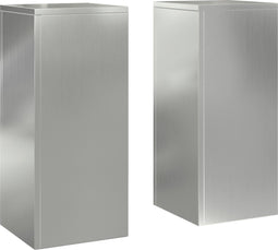 vidaXL - Ligbed - Plantenstandaarden - Pillars - 2 - stuks - 24x24x55 - cm - Gegalvaniseerd - Staal